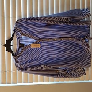 Ann Taylor size MP blue and white stripped top
